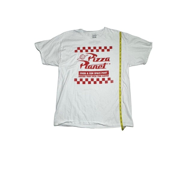 Toy Story Adult LARGE Disney Pixar Pizza Planet‎ Red Graphic Print White T-Shirt - Picture 4 of 7